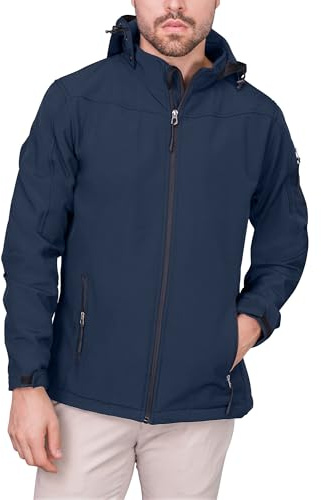 HRM Herren Hooded Softshell Jacket I Premium Softshelljacke Herren wasserabweisend I 5.000mm Wassersäule I Funktionsjacke I Workwear I Hochwertige & nachhaltige Herren-Bekleidung