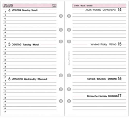 BIND B260222 - Kalendereinlage für Managerkalender A6 - für Kalender Jahr 2022, 1 Woche / 2 Seiten, Terminkalender mit System