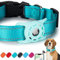 KONITY Reflektierendes AirTag Hundehalsband, kompatibel mit Apple AirTag, Nylon Haustier Katze Welpen Halsband mit Silikon AirTag Halter für kleine, mittelgroße, große und extra große Hunde
