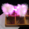 LEEMASING Serre-tête lumineux à LED avec oreilles de chat en fausse fourrure pour Noël, fête, cosplay, Halloween, anniversaire (rose)
