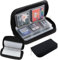 Funda para Tarjetas de Memoria,Funda Tarjeta Memoria SD,Funda de Transporte para Tarjetas de Memoria con Cremallera,con 22 Ranuras,para Almacenamiento y Viaje,Negro,1PCS