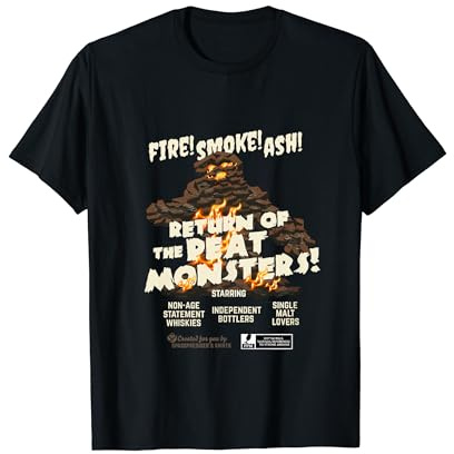 Whisky Design Peat Monster Vintage Film Poster Whisky T-Shirt