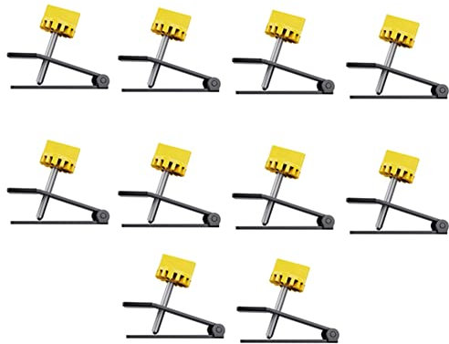 Staccatory 10-Teiliges Set Manueller Fliesensucher, Wandfliesen, HöHenregler, Einstellung, Positionierer, NivelliergeräT, Steigende Bauwerkzeuge