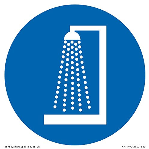 Obligatoire : panneau de douche avant d'entrer – 100 x 100 mm – S10