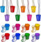 INHEMING Lot de 8 Verres à Shot en Plastique Perlé Mariée