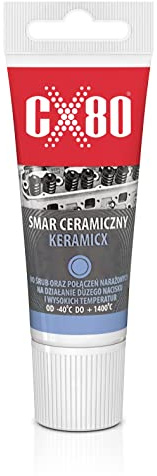 CX80 | Keramisches Schmiermittel KERAMICX – Hochtemperaturfett bis 1400 °C, metallfrei, korrosions- & wasserbeständig, verhindert Festfressen | 40 g Tube
