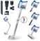 THOMSON THVC2315FLEX, Aspirateur Balai Flexible, 2 Vitesses, 45min d'autonomie, Electro Brosse avec LED, 22 Airwatts, Toutes Surfaces, 150W, Blanc et Bleu