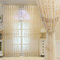 Lsimeru Retro Barock Gardinen Durchsichtig Beige Palast Stickerei Klassische Tüll Vorhäng Transparent Muster Ösen Ösenschal Fenstervorhang Schlafzimmer Wohnzimmer 2er Set,140x245