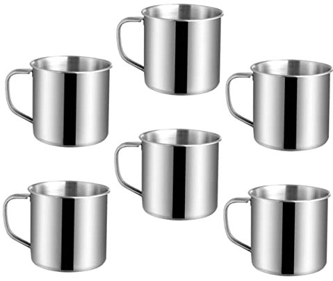 Alipis 6Pcs Tasse À Boire en Acier Inoxydable Enfant Tasse en Acier Inoxydable