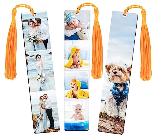 Personalisiertes Lesezeichen, Personalisiertes Foto-Lesezeichen mit Quaste Lesezeichen Basteln individuelles Foto-Farbbild