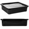 EDANTI Aufbewahrungsbox Mit Deckel Kunststoffbehälter Container (10 L, Schwarz)