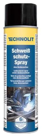TECHNOLIT Schweißschutz-Spray 500ml | Trennspray für Schutzgasschweißen | Schutz vor Spritzern bei Elektro- & Metallarbeiten | Stahl, Alu, Nirosta | Ohne Dichlormethan | Sparsame Anwendung
