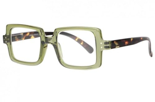 Nyls Création Prestya Große Lesebrille, grün, Größe 1,5 Dioptrien, Farbe: Grün, Herren, grün, Dioptrie 1,5