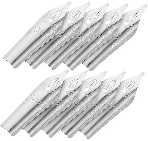 NUOBESTY 60 Pcs Fountain Pen Spare Caligraphy Kits Supplies Fountain Pen Accessories Replacement Pen Nibs Inkwell Signature Pen .writing Supply Pens Student Stationery Steel Replaceable