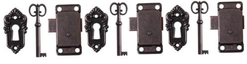 Uonlytech 3 Sets Chinesische Schrankschlösser Schlösser mit Schlüsseln für Schmuckkästen Schränke und Möbel und Elegant