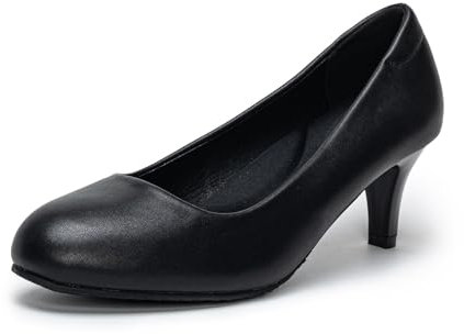 Women Court Shoes Low Heel Dress Shoes Closed Toe Heels Pumps Wedding Shoes BlackPu Shoes for Women Size 4