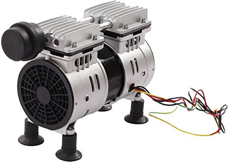 550W Mini Vakuumpumpe Ölfrei Industrielle Labor-Vakuumpumpe Vakuum Ölfrei Pumpe Luftkompressor Unterdruckpumpe Vakuum Pumpe Unterdruck 1440 rpm -900mBar