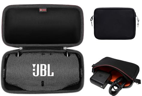 XANAD Hart Reise Tragen Tasche für JBL Xtreme 4 / Xtreme 3 Tragbare Bluetooth Lautsprecher Box (Schwarz, Tasche für JBL Xtreme 4)