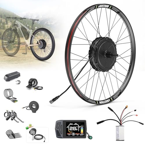 Bafang 48V750W Hinterradmotor E-Bike Umbausatz-Fit 26 Rad, G0900 H640 E-Bike Umbausatz inkl Hinterrad Kassettennabenmotor mit Felge, EKD01 Display, PAS-Sensor für City- und Mountainbikes