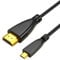 4K Micro HDMI to HDMI Cable High Speed HDMI to Micro HDMI Type D Adapter ARC HDR UHD Lead 3D 4K@60Hz Supports Ethernet Audio Compatible with Hero,Raspberry,DSLR,Camera,Laptop,TV,Monitor (0.5M/1.6FT)