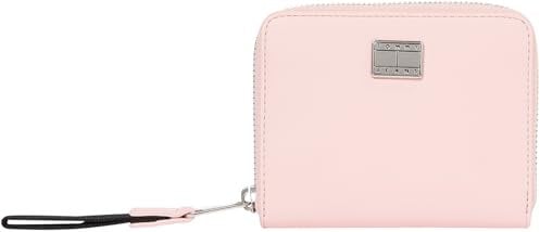 Tommy Jeans Portefeuille Femme American Cool avec Fermeture Éclair, Rose (Delicate Pink), Taille Unique