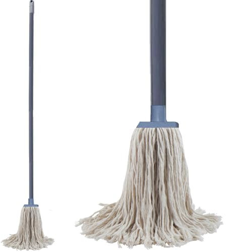 Cotton Floor Mop - with Super Absorbent Cotton Mop Head | 116cm Metal Handle for Effective Cleaning | Ideal for Home, Office, and Commercial Use