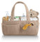 PUTSKA Baby Diaper Caddy Organizer for Changing Table – Stylish Nursery Storage Basket, Newborn Essentials, Baby Shower Gifts and Registry Must-Haves for Boy or Girl, Car Diaper Caddy, Corduroy Mocha