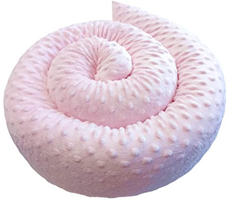 Bebeloo Bettschlange Bettkissen Seitenschläferkissen Nackenrolle Schlafkissen Kuschelschlange Stillkissen Zierkissen Zugluftstopper Body Pillow Minky Oeko-TEX (Rosa, 210 cm)