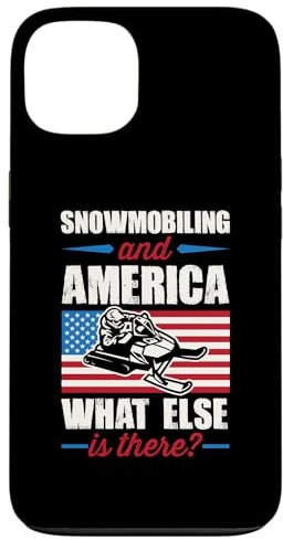 Hülle für iPhone 13 Schneemobil und Amerika What Else Is There 4. Juli Party