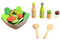 Rebecca Mobili Jeu de salade en bois pour enfants, jeu Montessorien avec accessoires, jouets éducatifs, pour enfants 3 4 5 ans, idée cadeau pour enfants - Art. KR9004