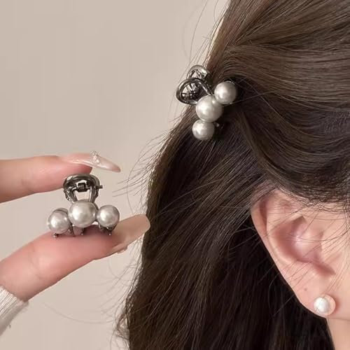 Resweky 2 Pz Donne Pearl Hair Claw Clips Metallo Capelli Barrette Piccole Clip Capelli Clip Accessori Capelli