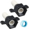 Lot de 2 raccords de pompe à eau pivotants droits pour camping-car, avec ruban d'étanchéité fileté, pour la plupart des pompes à eau avec une sortie de 1,27 cm (21 à 13 mm)