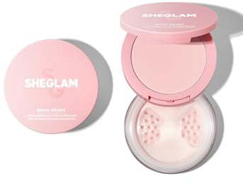 SHEGLAM Polvo facial Insta-Ready en polvo suelto polvo fijador debajo de los ojos - Bubblegum