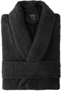 Top Towel Élégant Peignoir pour Femme et Homme 100% Coton, 500 g/m² -Option Capuche-Doux et Absorbant pour Douche, Spa et Piscine, Noir, XL