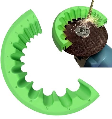 Drill Bit Sharpener, Power Drill Bits Grinding Attachment, Angle Grinder Tool for Grinding Compatible with 2-14mm Drill Bits, 110mm Grinder, Efficient Tools for Restoring Old Drill (Green)