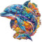 WOODBESTS Holzpuzzle Erwachsene, Delfin Holzpuzzles, 235 Teile Holz Puzzle, Unregelmäßige Einzigartige Tierform Puzzle, Schön Geschenke für Puzzleliebhaber (34 * 33.5 cm)