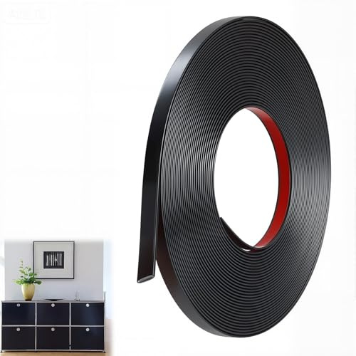 ddckj Molduras de Pared Autoadhesivas 12 m x 2 cm PVC Flexible Negro Moldura Adhesiva para Decoración de Espejos Ventanas Armarios y Bordes de Azulejos