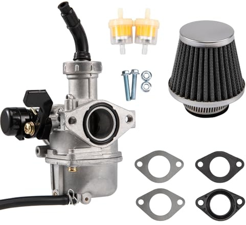 PZ22 Vergaser, 22 mm Motorradvergaser Mit 38 mm Luftfilterklemme, für 4 Takt 50 cc 110 cc 125 cc ATV, Motocross, Moped (PZ22)
