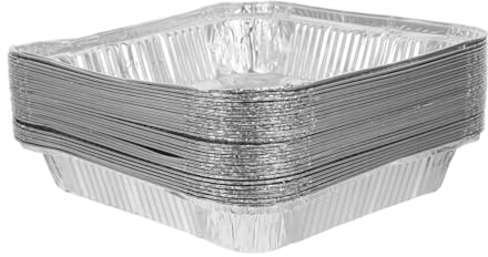 LOLIPPYY 30pezzi Teglia Da Forno in Alluminio Monouso Teglie Per Plumcake e Torte Smaltimento Facile Distribuzione Calore Uniforme Confezione Grande Per Uso Domestico e Professionale