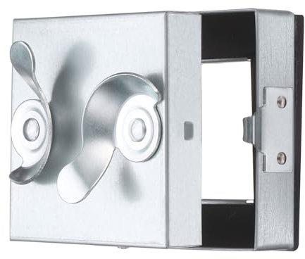 PATIKIL Galvanized Steel Access Panel, 4x4 Inch Insulated HVAC Duct Access Door with 2 Clasp Locks, Hinged Door and Rubber Gasket for Plumbing Electrical Box Cable Cover, Silver Tone