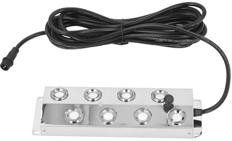 Multi-Wits Nebulizzatore ad ultrasuoni a 8 testine, generatore di nebbia ad ultrasuoni con alimentatore impermeabile IP67, nebulizzatore silenzioso in acciaio inox 304 per umidificatore da
