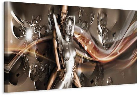 murando - Leinwandbild Abstrakt Digital Liebe, 135x45 cm, 1-teilig, modern | Hochwertige Leinwand, sofort aufhängbar, ideal fürs Wohn- oder Schlafzimmer, wasserfest und lichtecht, langlebig, stilvoll
