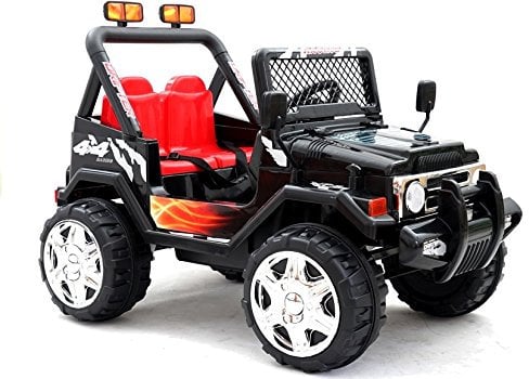 BSD Elektro Kinderauto Elektrisch Ride On Kinderfahrzeug Elektroauto Fernbedienung - Raptor 2x35W 2-Sitzer - Schwarz