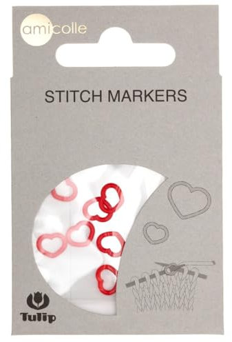 Tulip AC-005E Stitch Markers, Kunststoff, Red, S