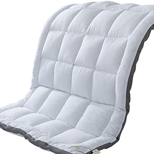 SUFUEE Matratzenauflage für Queensize-Betten und Matratzen, hochwertiger Plüsch, Luxus-Daunen-Alternative Kissenoberseite, 5,1 cm, extra Dicker Matratzenbezug (152,4 x 203,2 cm)