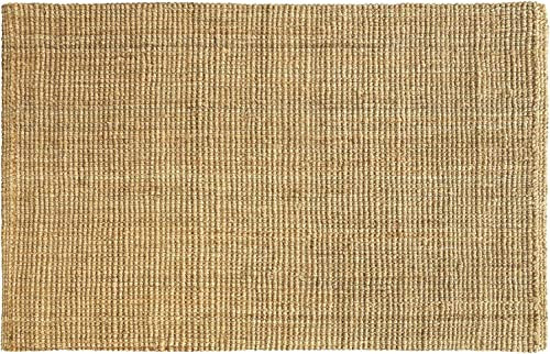 Floordirekt Jute-Teppich Urbano 60 x 90 cm - Natur Teppich aus 100% Jute - Naturfaser - Handgewebt & Umweltfreundlich