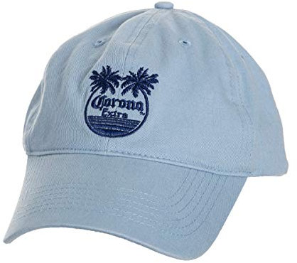 Corona Baseballkappe, bestickt, Unisex, verstellbar, aus Baumwolle, hellblau, Einheitsgröße