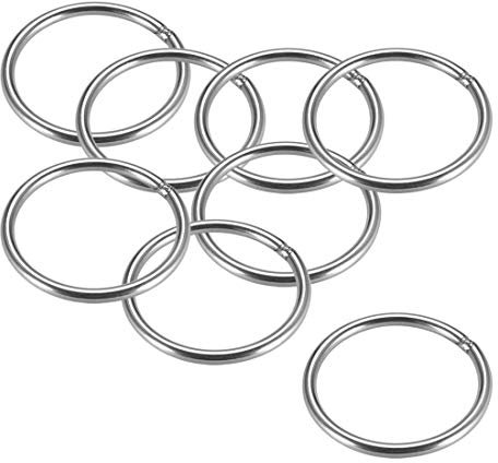 Edelstahl O Ring 79 mm Innendurchmesser 6 mm Dicke Umreifung geschweißt Runde Ringe 8 Stück