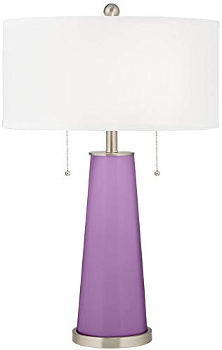 Color + Plus Peggy 29 3/4 African Violet Purple Glass Table Lamp