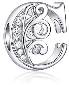 FOREVER QUEEN Buchstaben Alphabet Charm Bead für Armbänder Charm Anhänger 925 Sterling Silber